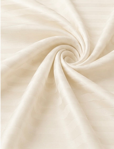 Off-White Microfiber Bedsheet Set - Standard Double Size Bedsheet with 2 Pillow Cover