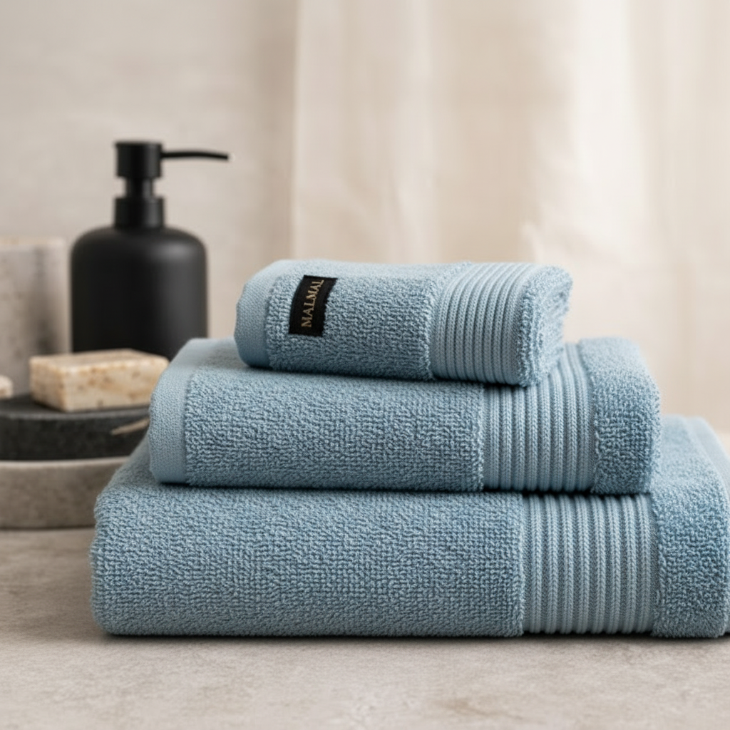 Malmal Sky-Blue Towel Bundle (3-Piece Set)