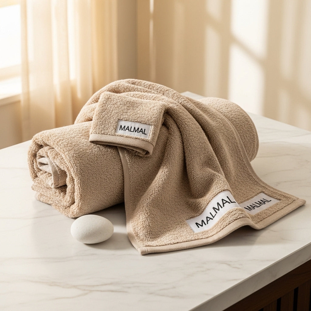 Malmal Beige Towel Bundle (3-Piece Set)