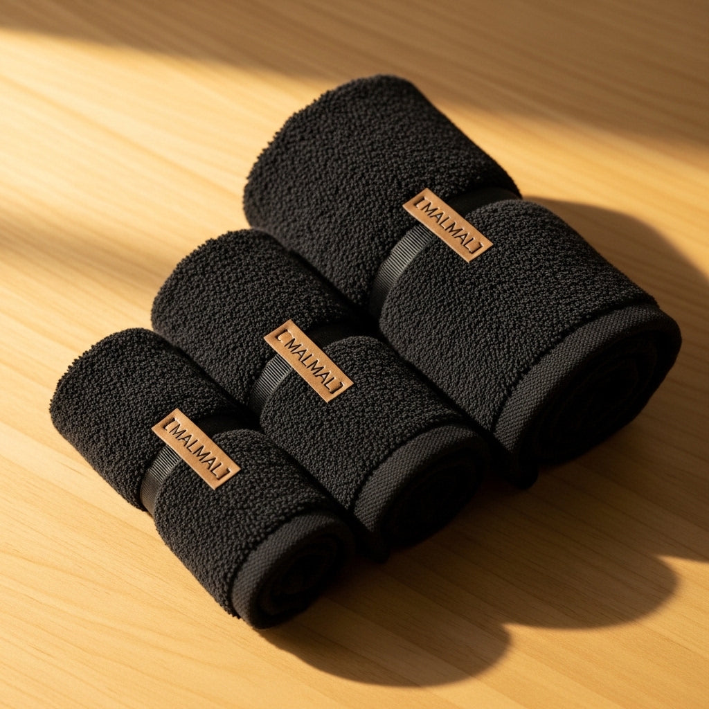 Malmal Luxe Black Towel Set (3 Pieces)