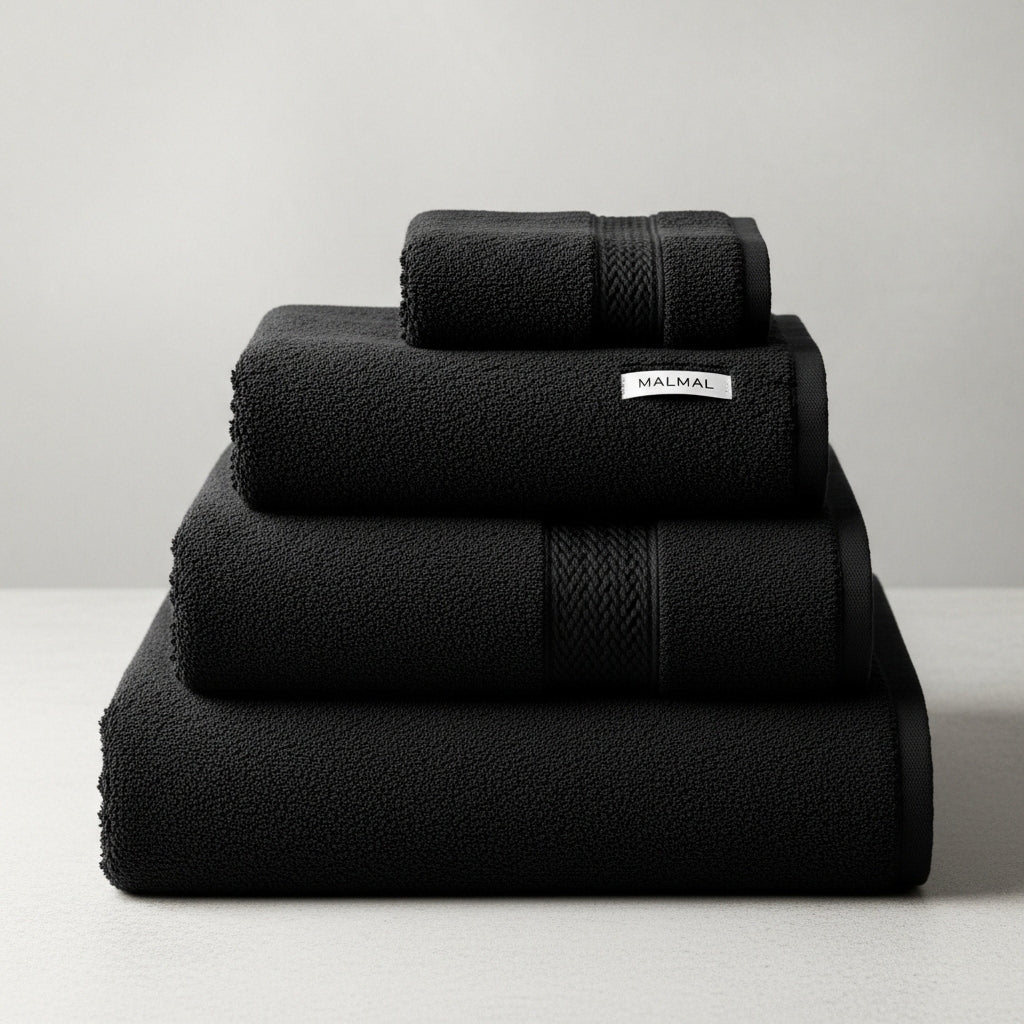 Malmal Luxe Black Towel Set (3 Pieces)