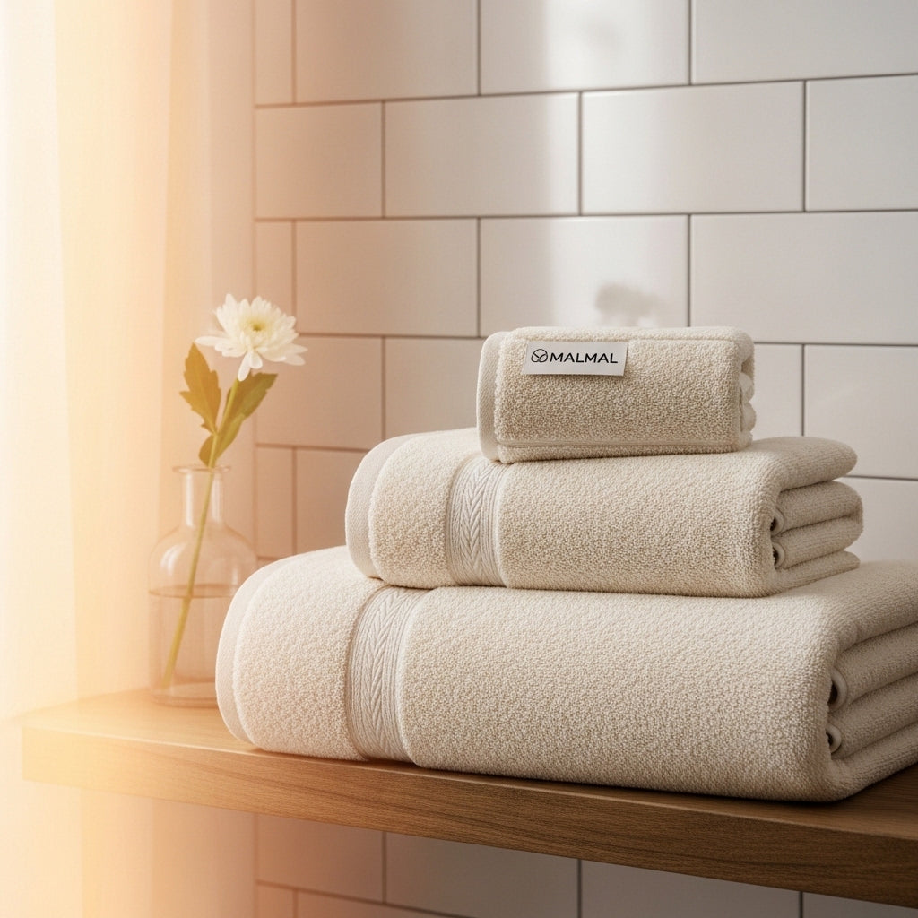 Malmal Cream Towel Bundle (3-Piece Set)