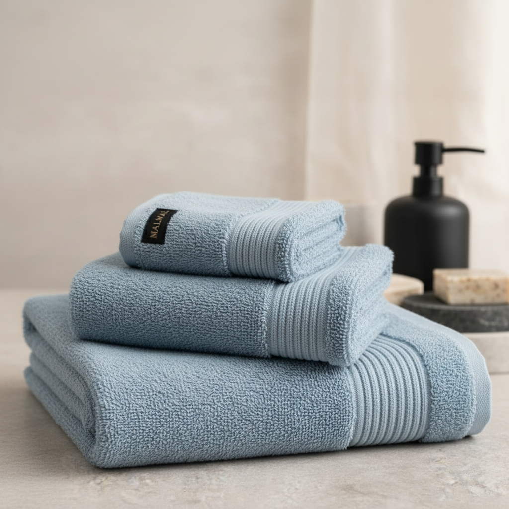 Malmal Light-Blue Towel Bundle (3-Piece Set)