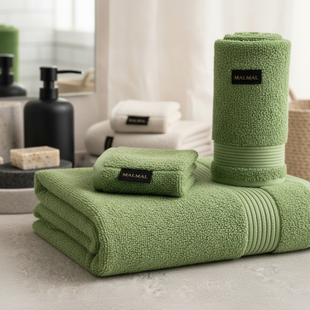 Malmal Light-Green Towel Bundle (3-Piece Set)