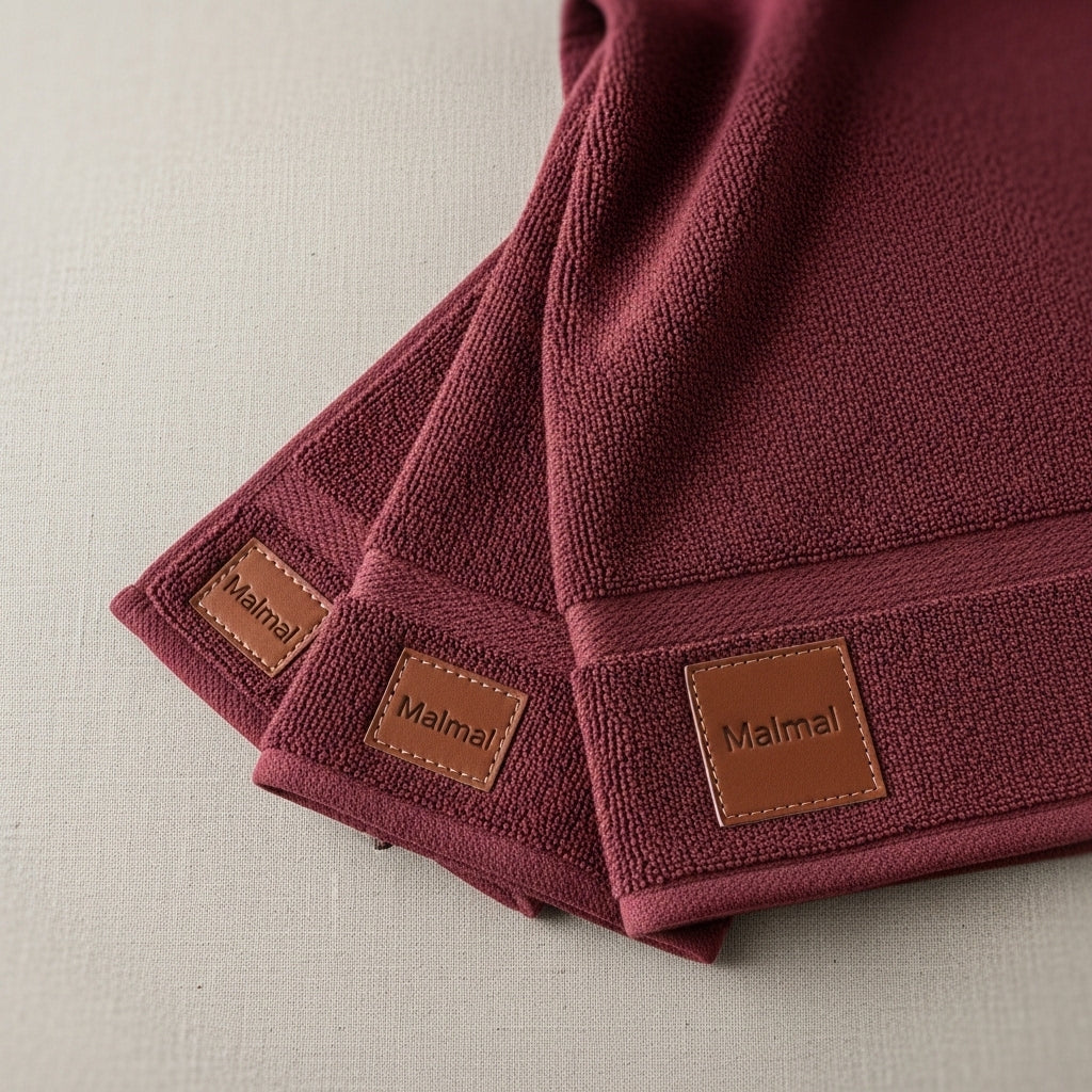 Malmal Maroon Towel Bundle (3-Piece Set)