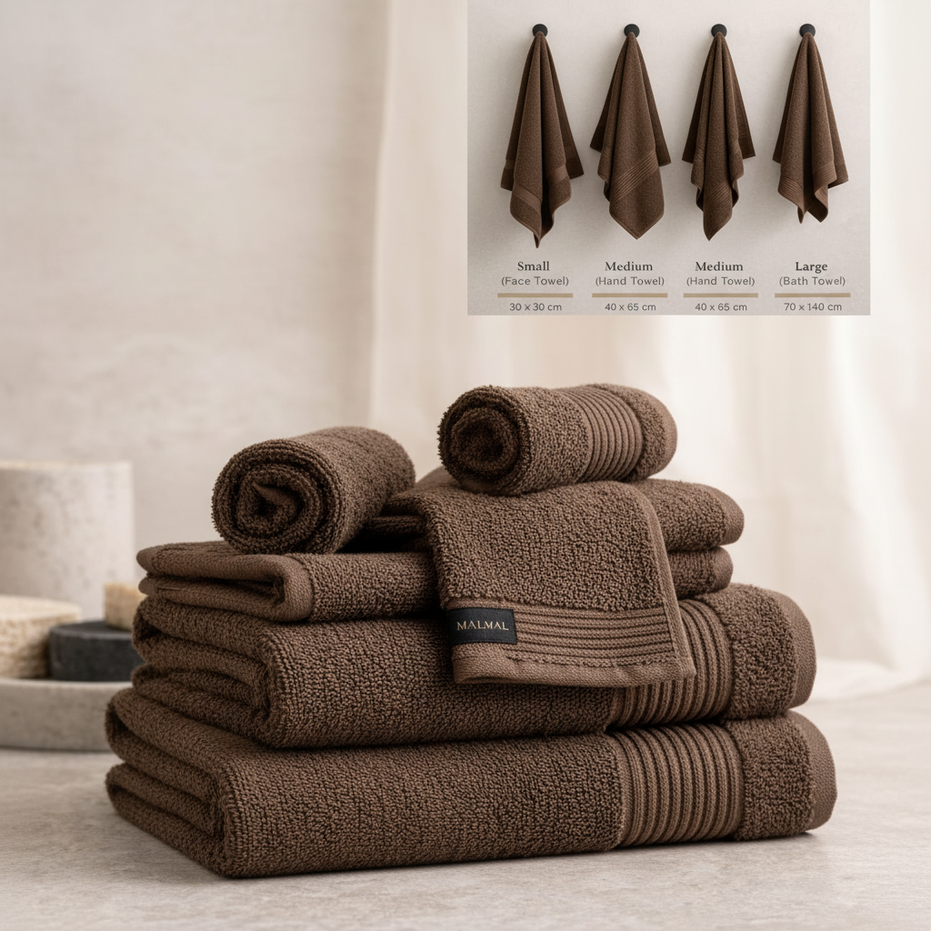 Malmal Brown Towel Bundle (3-Piece Set)