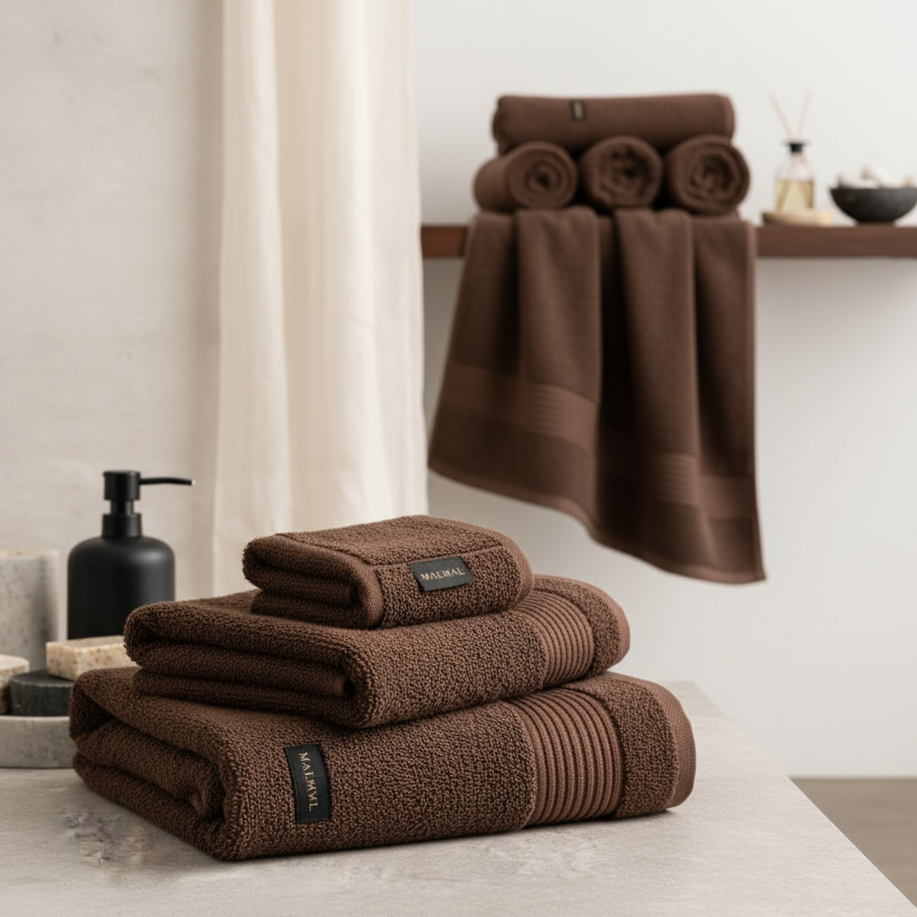Malmal Brown Towel Bundle (3-Piece Set)