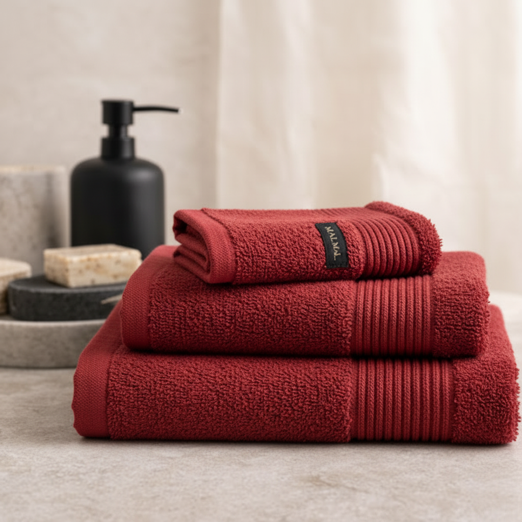 Malmal Red Towel Bundle (3-Piece Set)