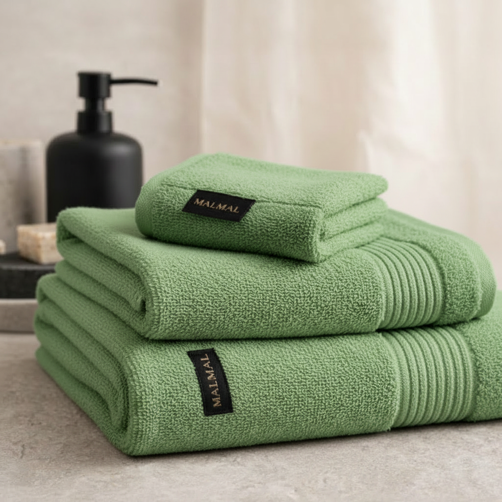 Malmal Light-Green Towel Bundle (3-Piece Set)