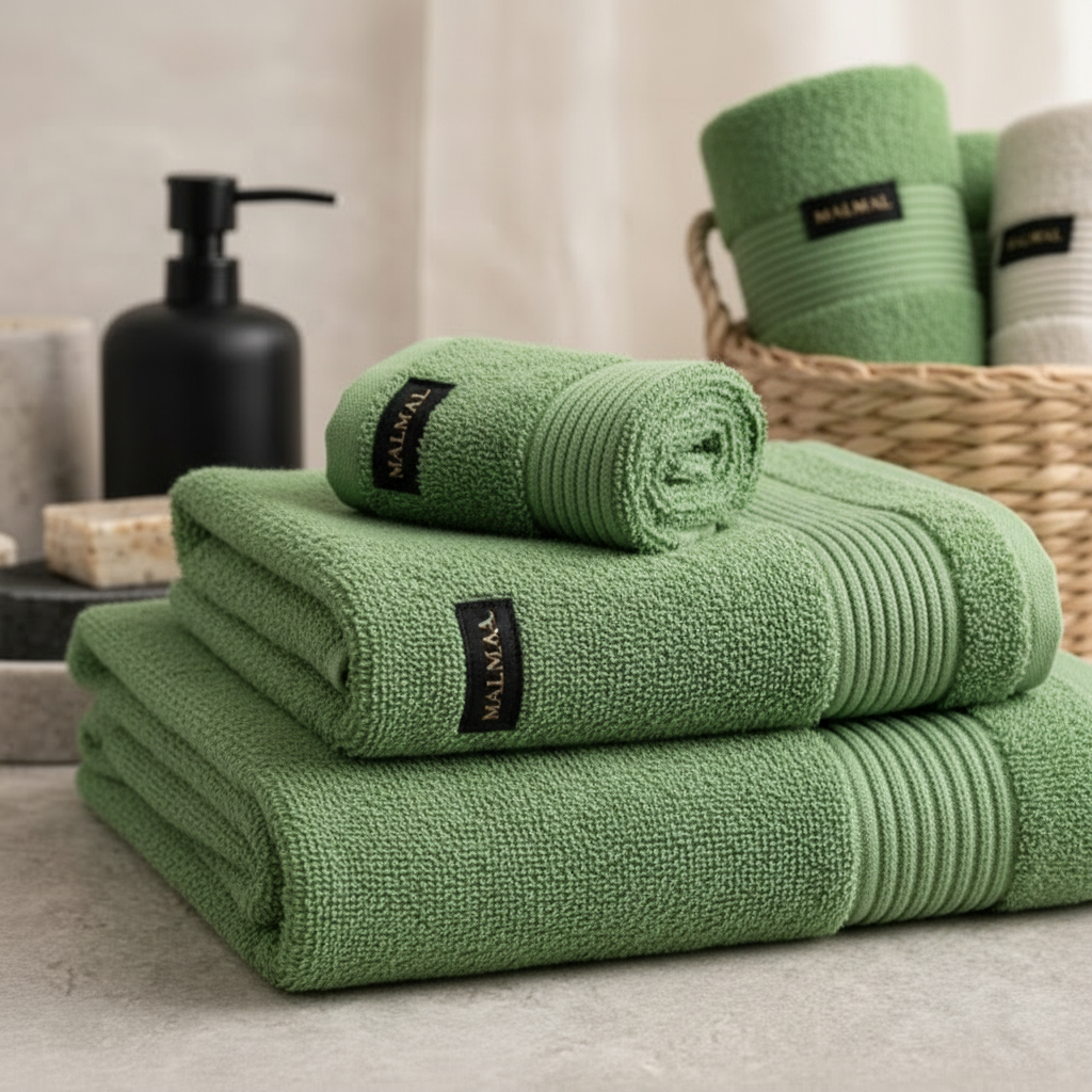 Malmal Light-Green Towel Bundle (3-Piece Set)