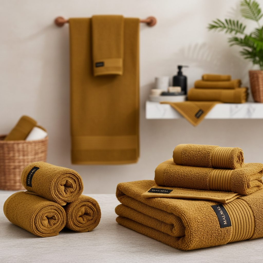 Malmal Mustard Towel Bundle (3-Piece Set)