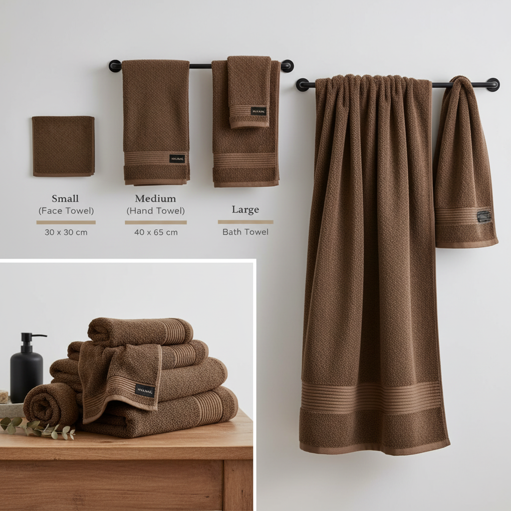Malmal Brown Towel Bundle (2 Pieces Set)