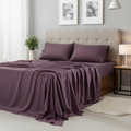Plum Microfiber Bedsheet Set