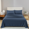 Blue Microfiber Bedsheet Set