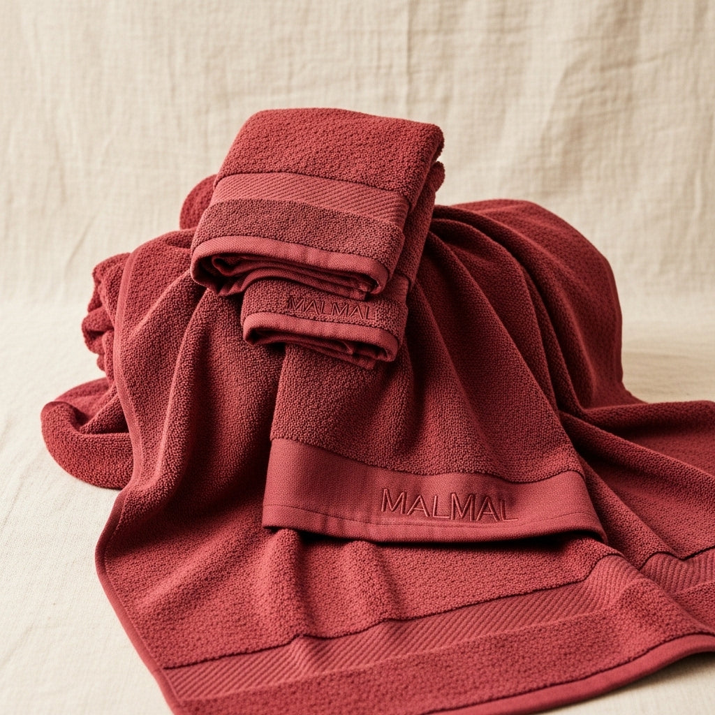 Malmal Maroon Towel Bundle (3-Piece Set)