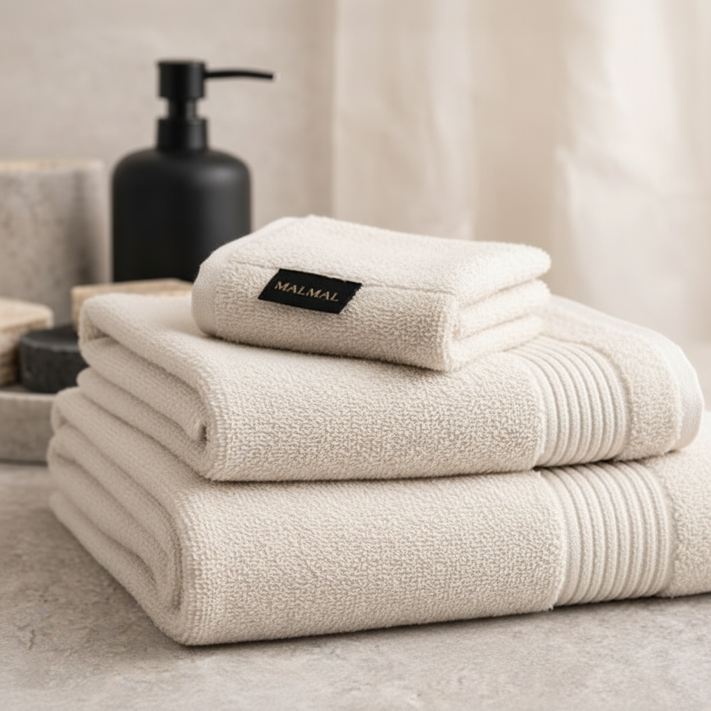 Malmal Cream Towel Bundle (3-Piece Set)