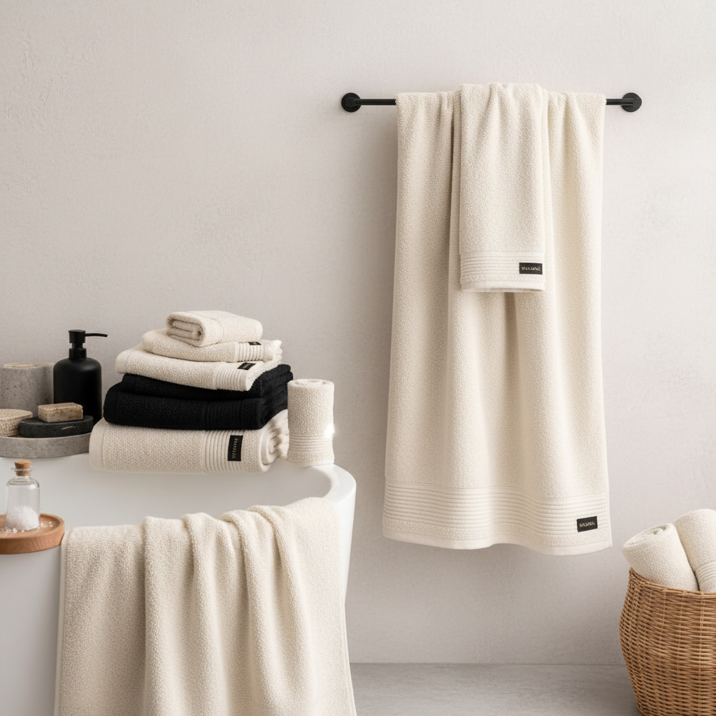 Malmal Off-White Towel Bundle (3-Piece Set)