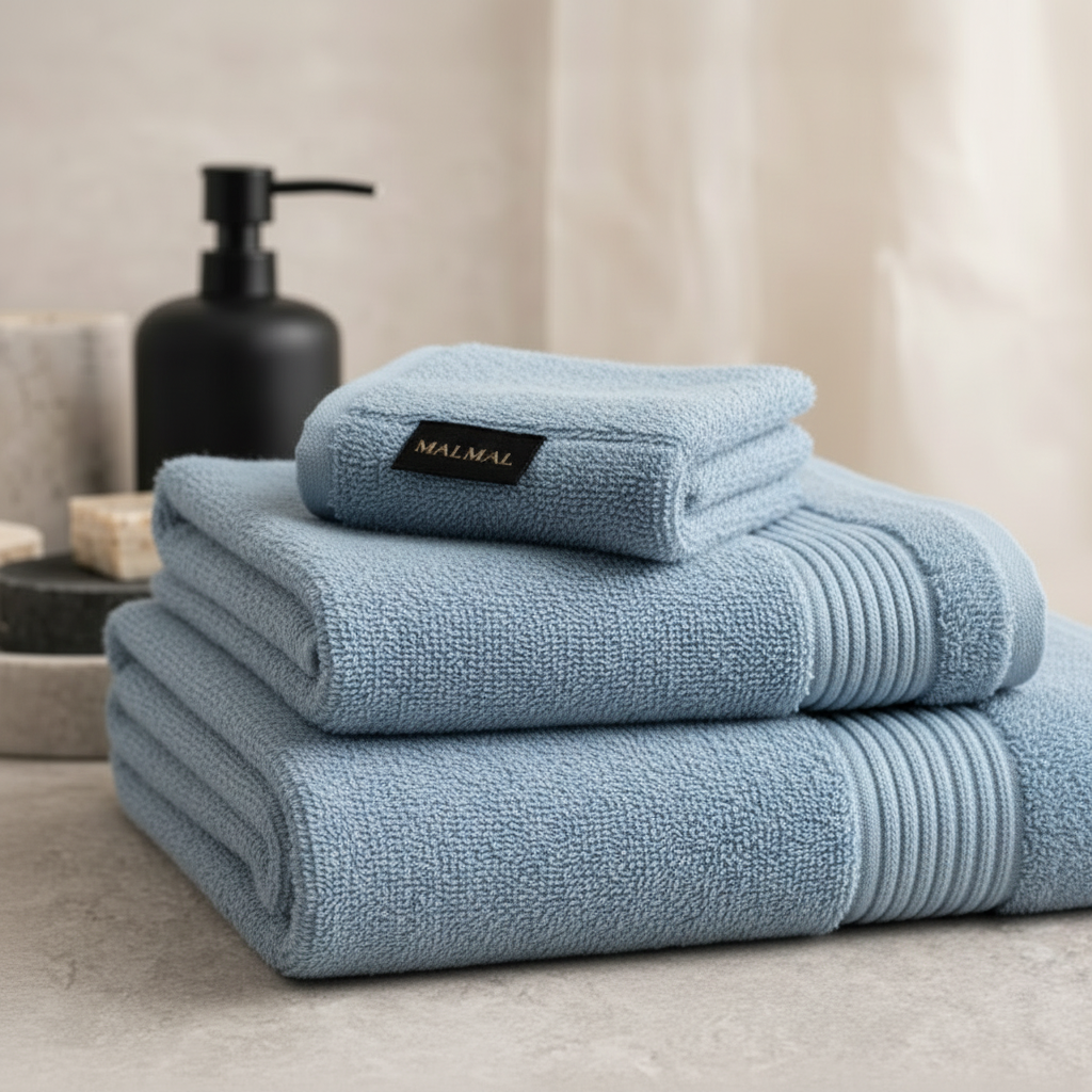 Malmal Sky-Blue Towel Bundle (3-Piece Set)