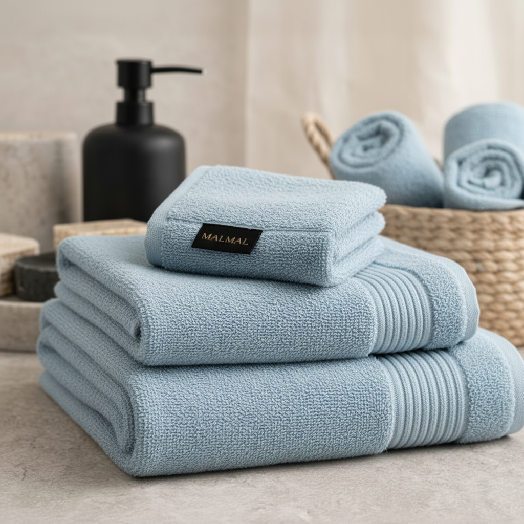 Malmal Sky-Blue Towel Bundle (3-Piece Set)