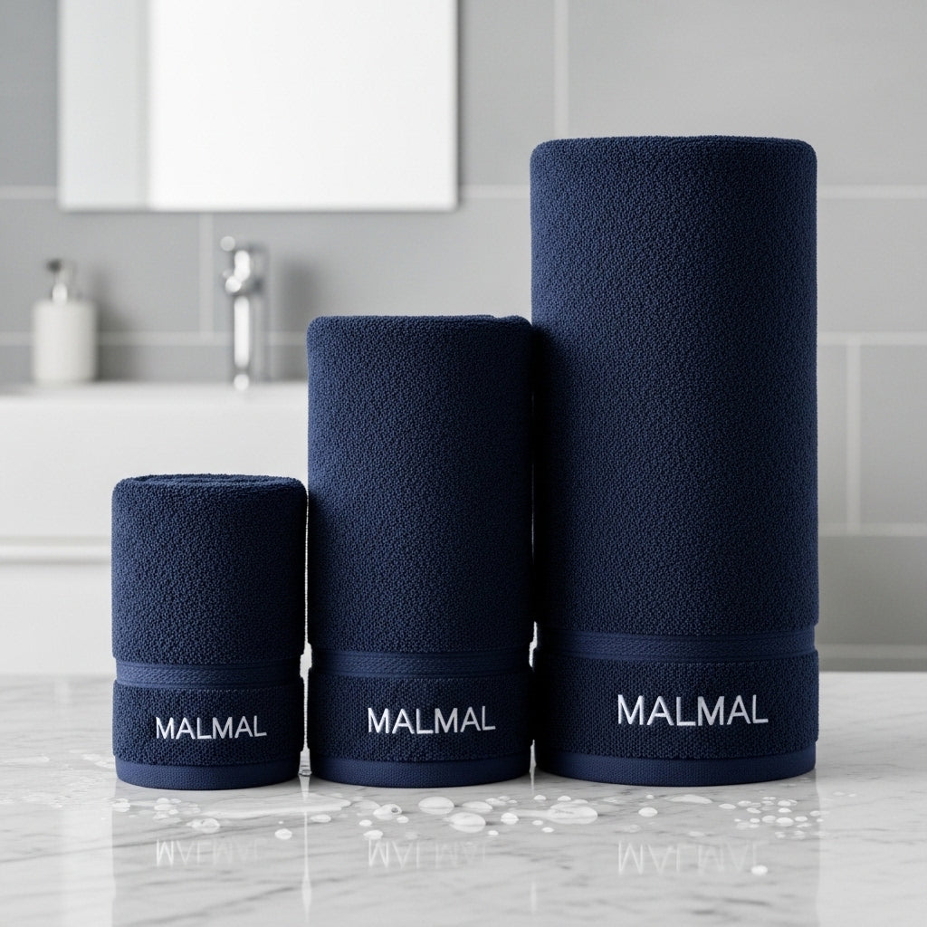 Malmal Navy Towel Bundle (3-Piece Set)