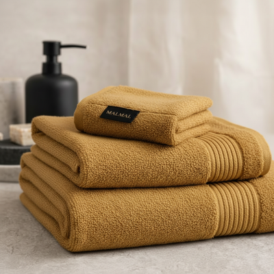Malmal Mustard Towel Bundle (2 Pieces Set)