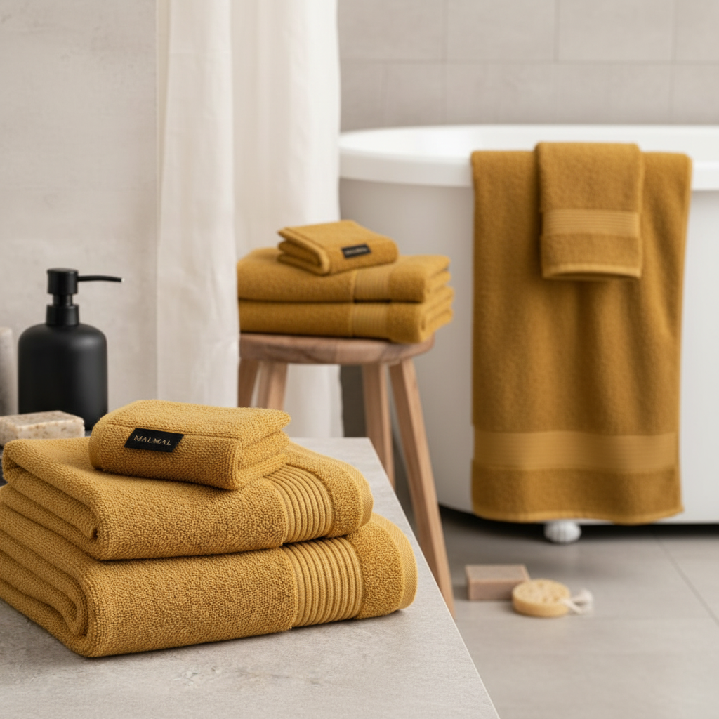 Malmal Mustard Towel Bundle (3-Piece Set)