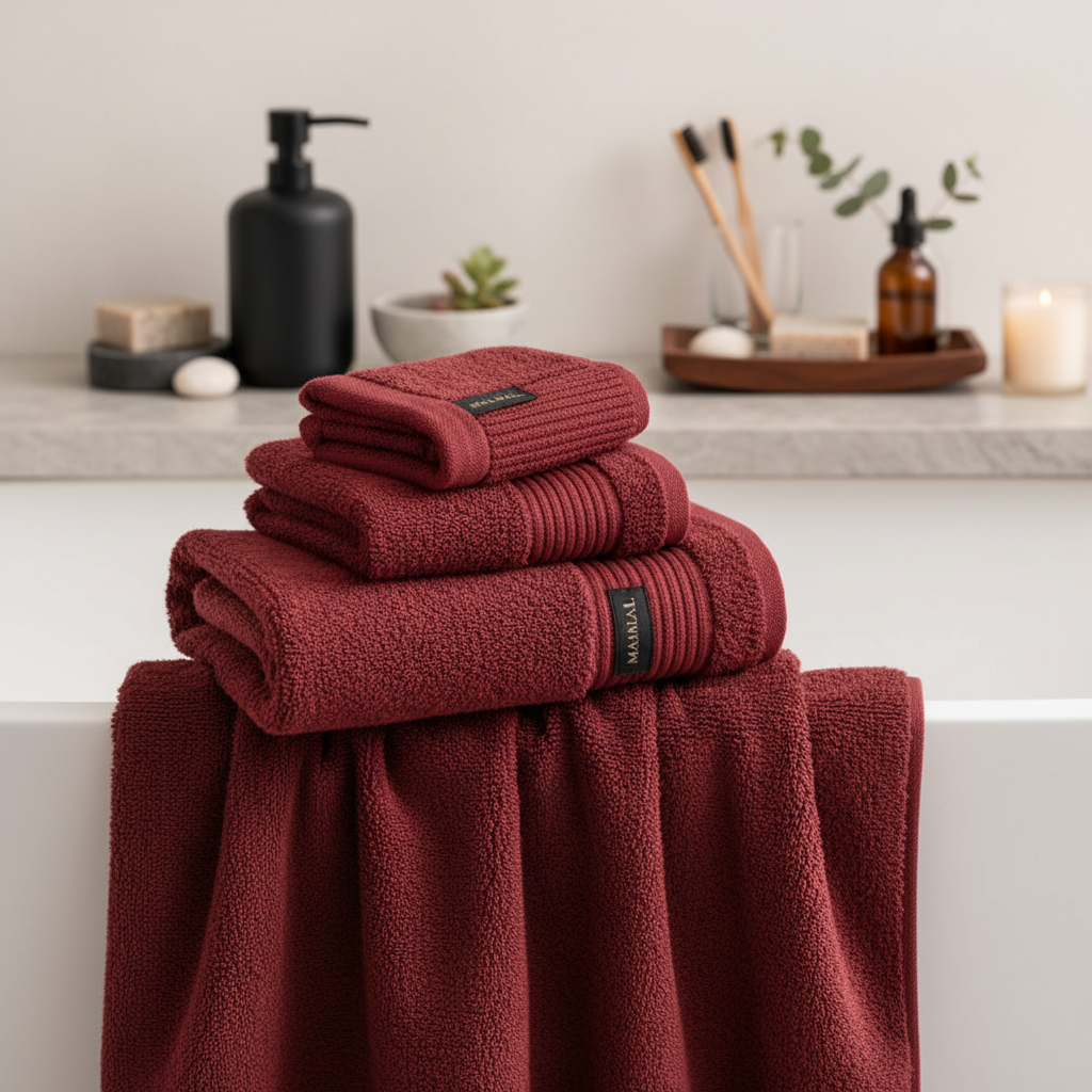 Malmal Red Towel Bundle (3-Piece Set)