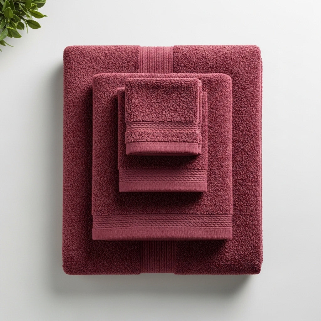 Malmal Maroon Towel Bundle (3-Piece Set)