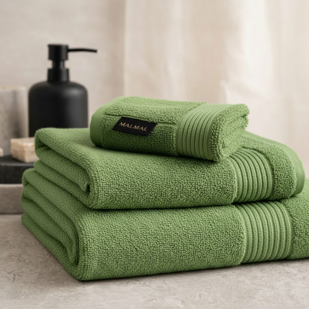 Malmal Light-Green Towel Bundle (3-Piece Set)