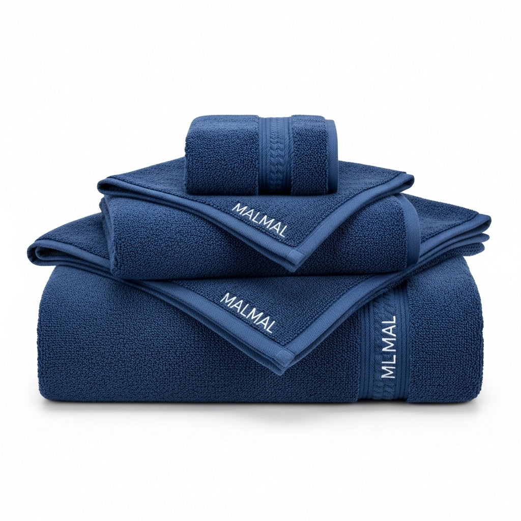 Malmal Navy Towel Bundle (3-Piece Set)