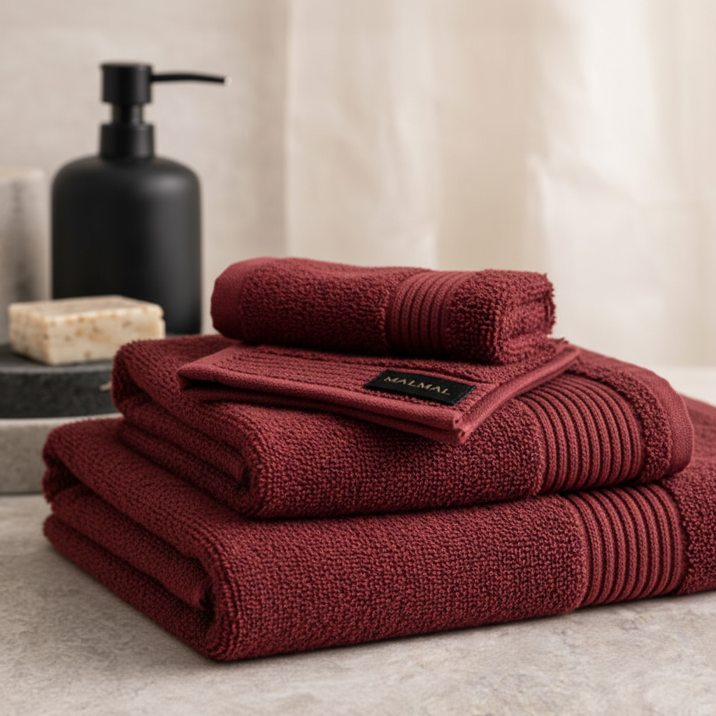 Malmal Red Towel Bundle (3-Piece Set)