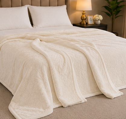 Ivory Cream Premium AC Blanket