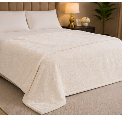 Ivory Cream Premium AC Blanket